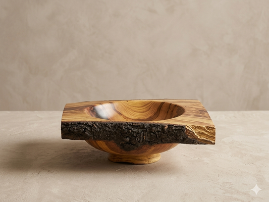 Live Edge Pear wood bowl 6"