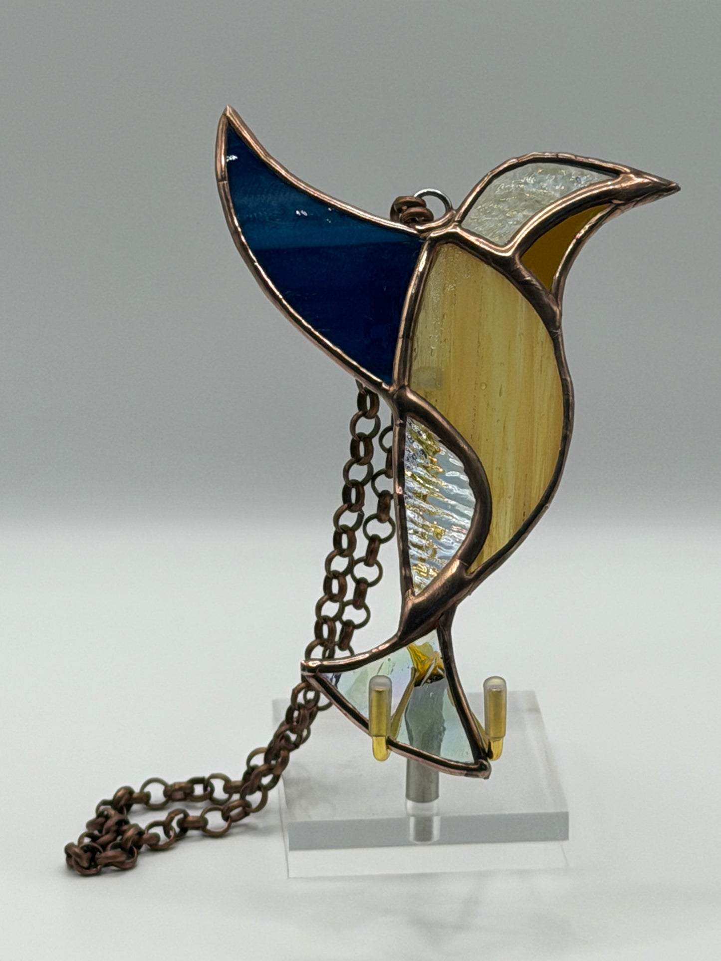 Stained Glass Hummingbird Suncatcher
