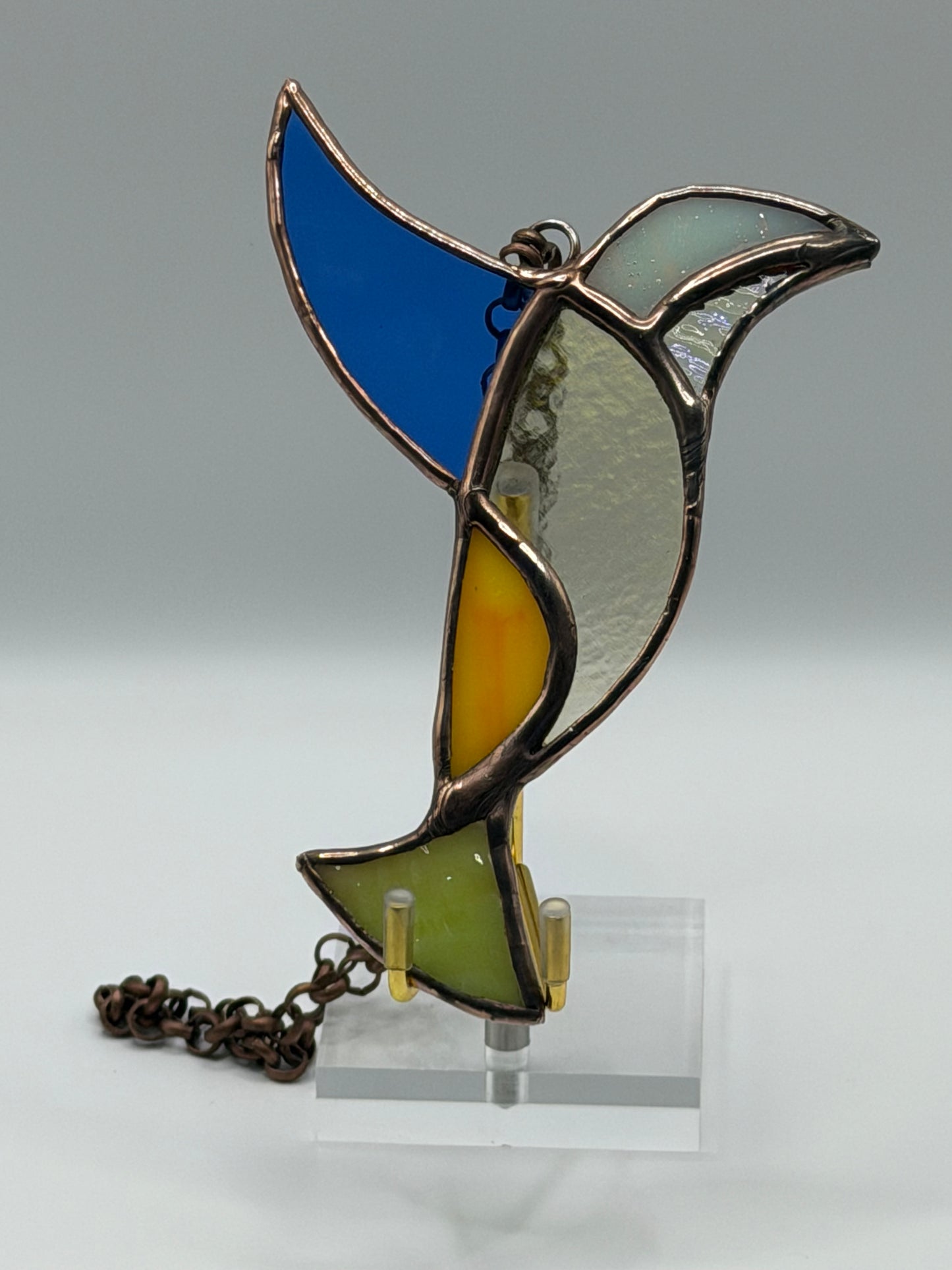 Stained Glass Hummingbird Suncatcher
