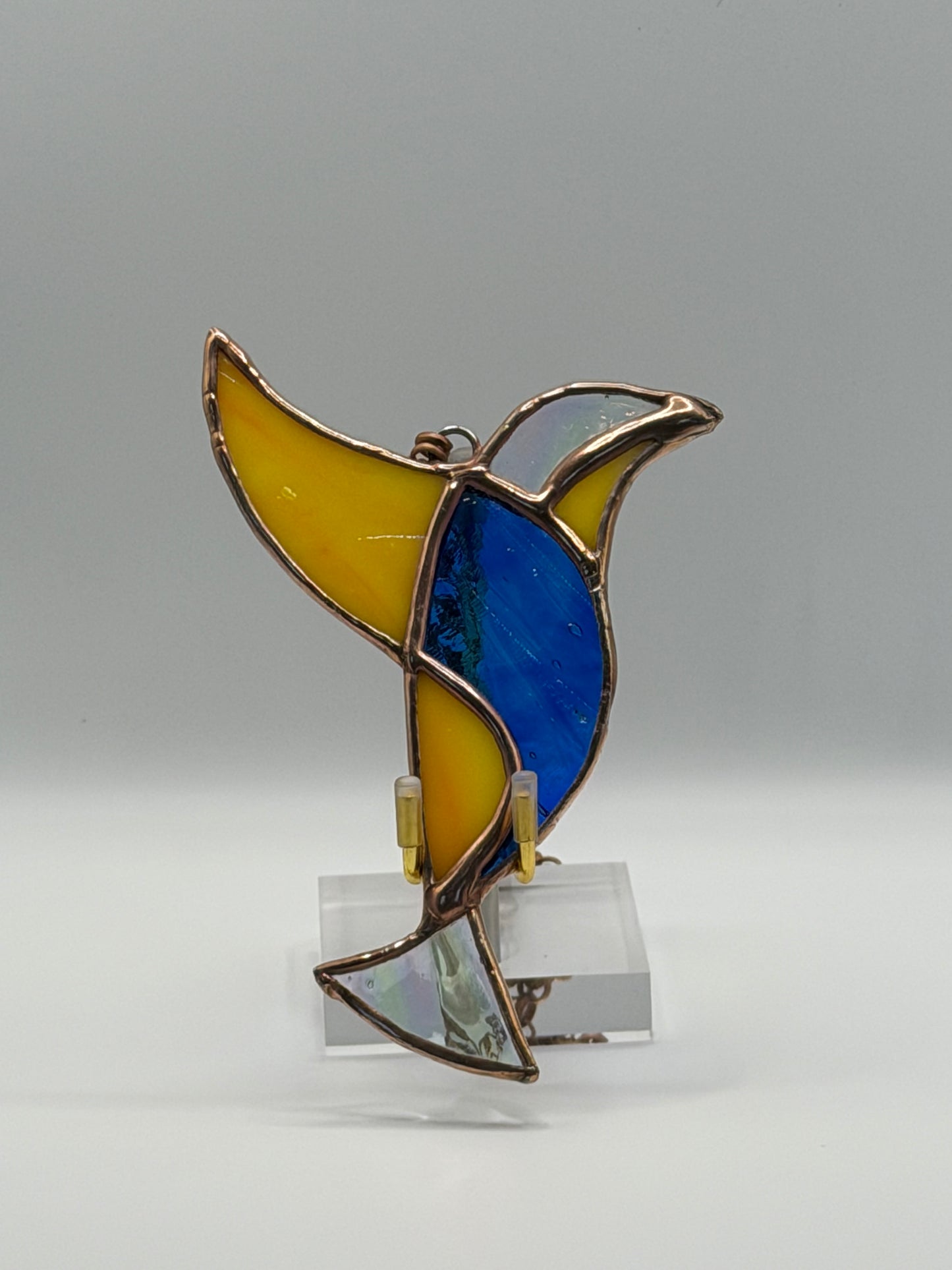 Stained Glass Hummingbird Suncatcher