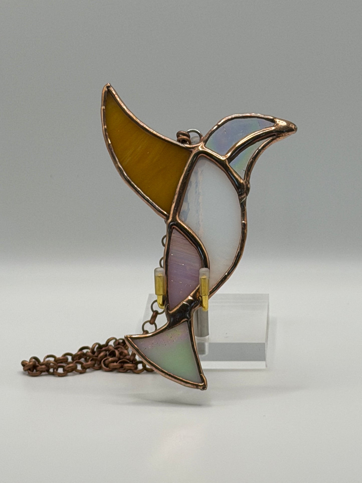 Stained Glass Hummingbird Suncatcher